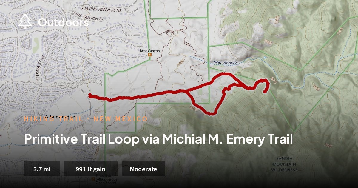 Primitive Trail Loop via Michial M. Emery Trail | Outdoors